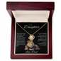 To Daughter Love Dad Love Knot Necklace