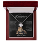 To Daughter Love Dad Love Knot Necklace