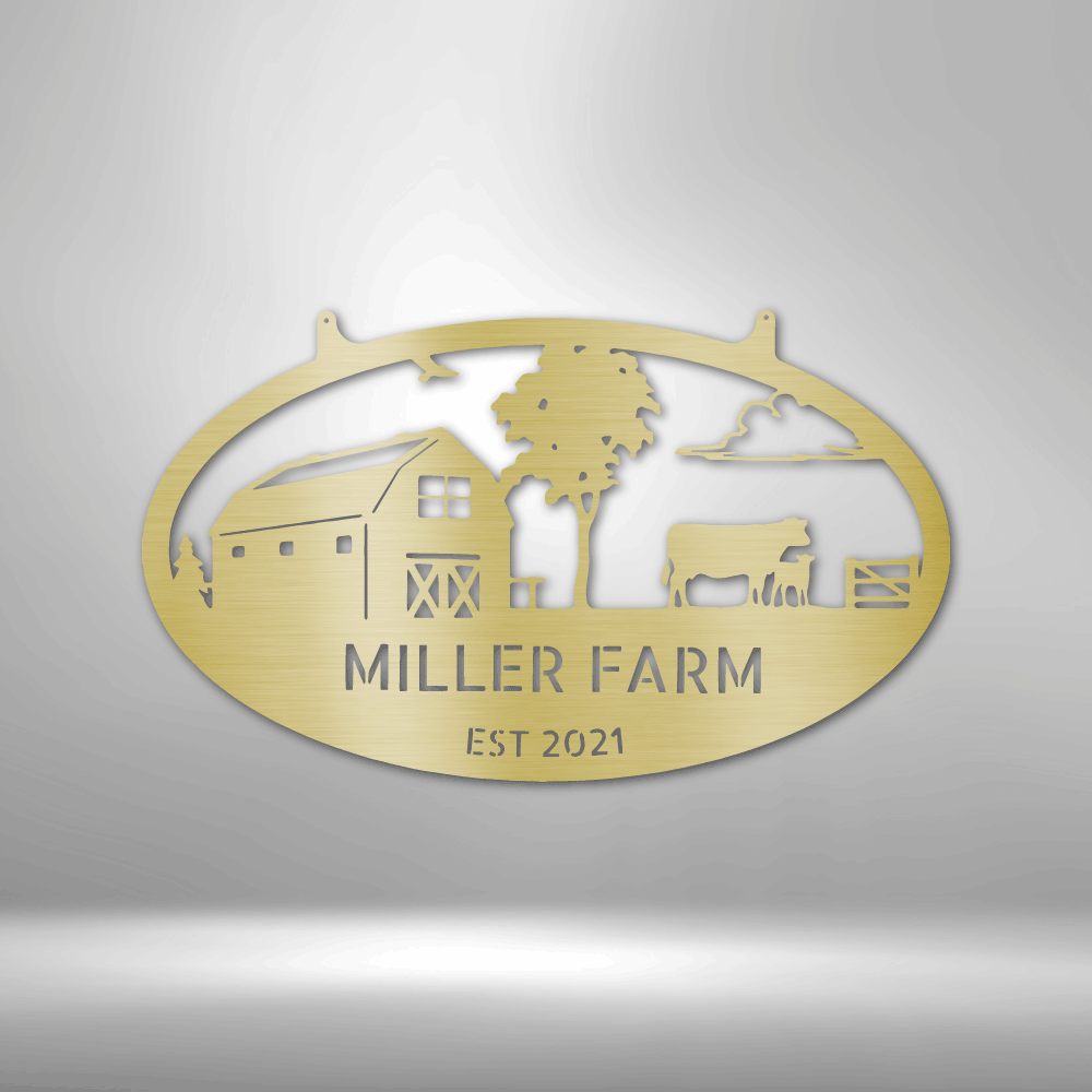 Farmstead Monogram - Steel Sign