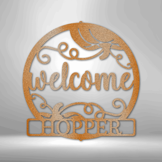 Welcome Fall Monogram - Steel Sign