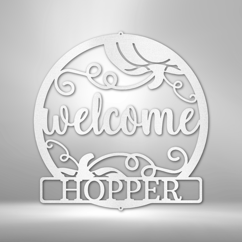 Welcome Fall Monogram - Steel Sign
