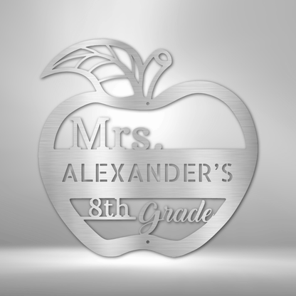 Teacher Appreciation Monogram - Steel Sign