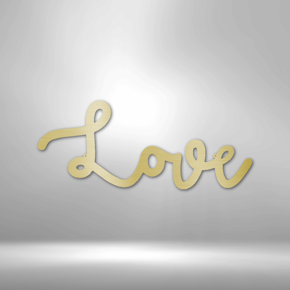 Love Script - Steel Sign