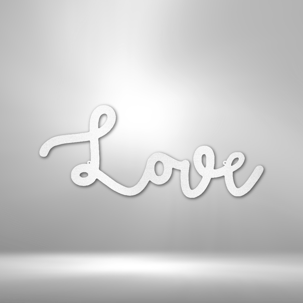 Love Script - Steel Sign