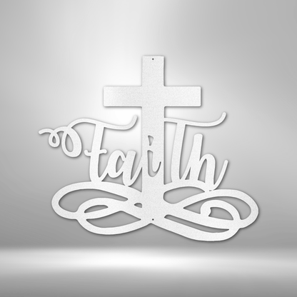 Faith Cross - Steel Sign