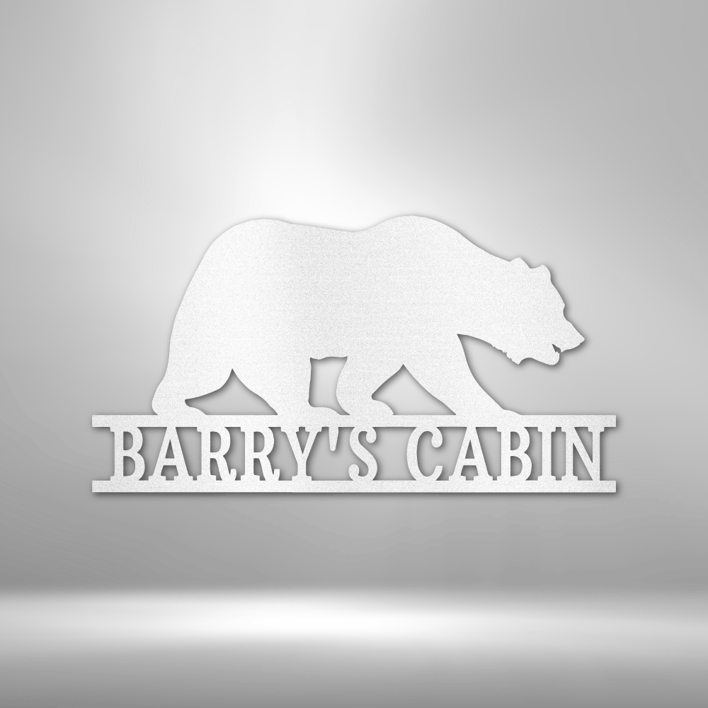 Bear Monogram - Steel Sign