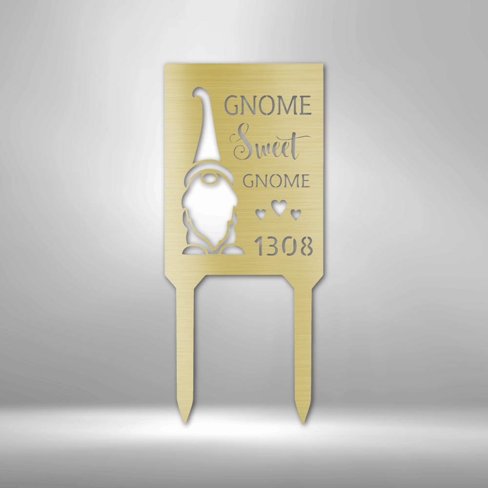 Gnome Home Yard/Garden Stake - Steel Stake