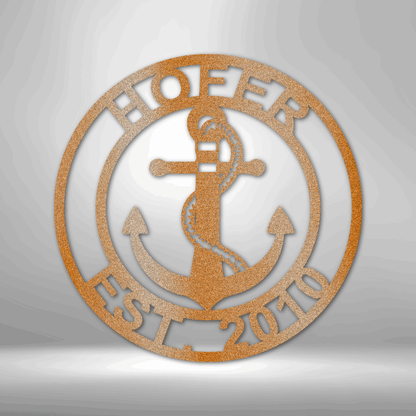 Anchor Family Name - Steel Sign