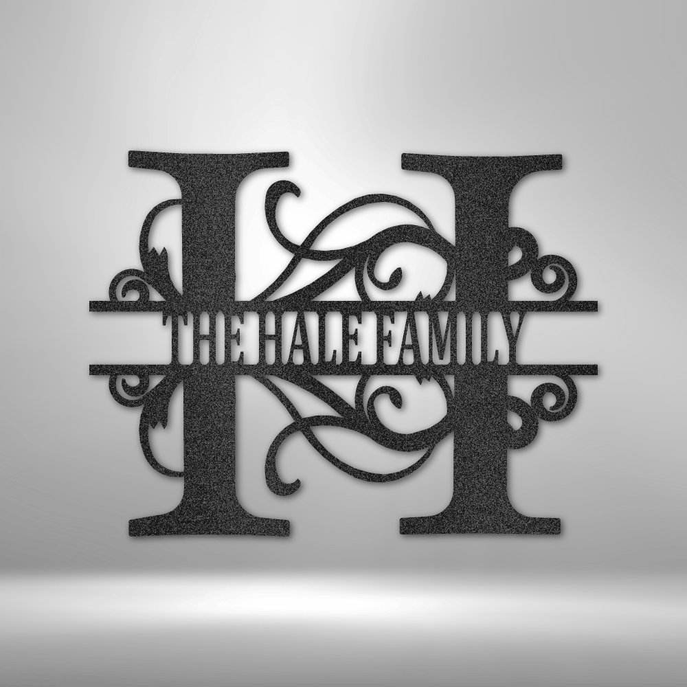 Split Letter Monogram Metal Sign - Personalized Decor | USA Made ...